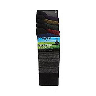 Pack of five black striped hairline socks